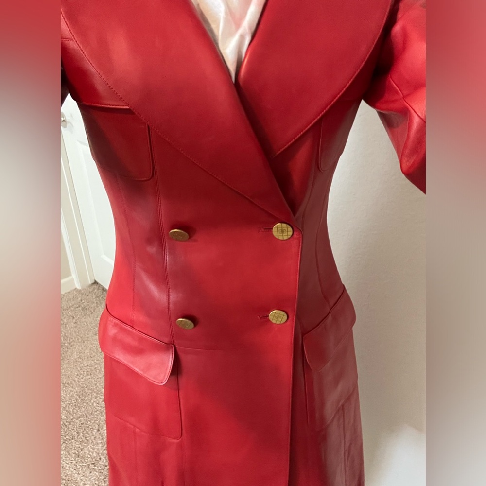 Chanel leather coat 2001